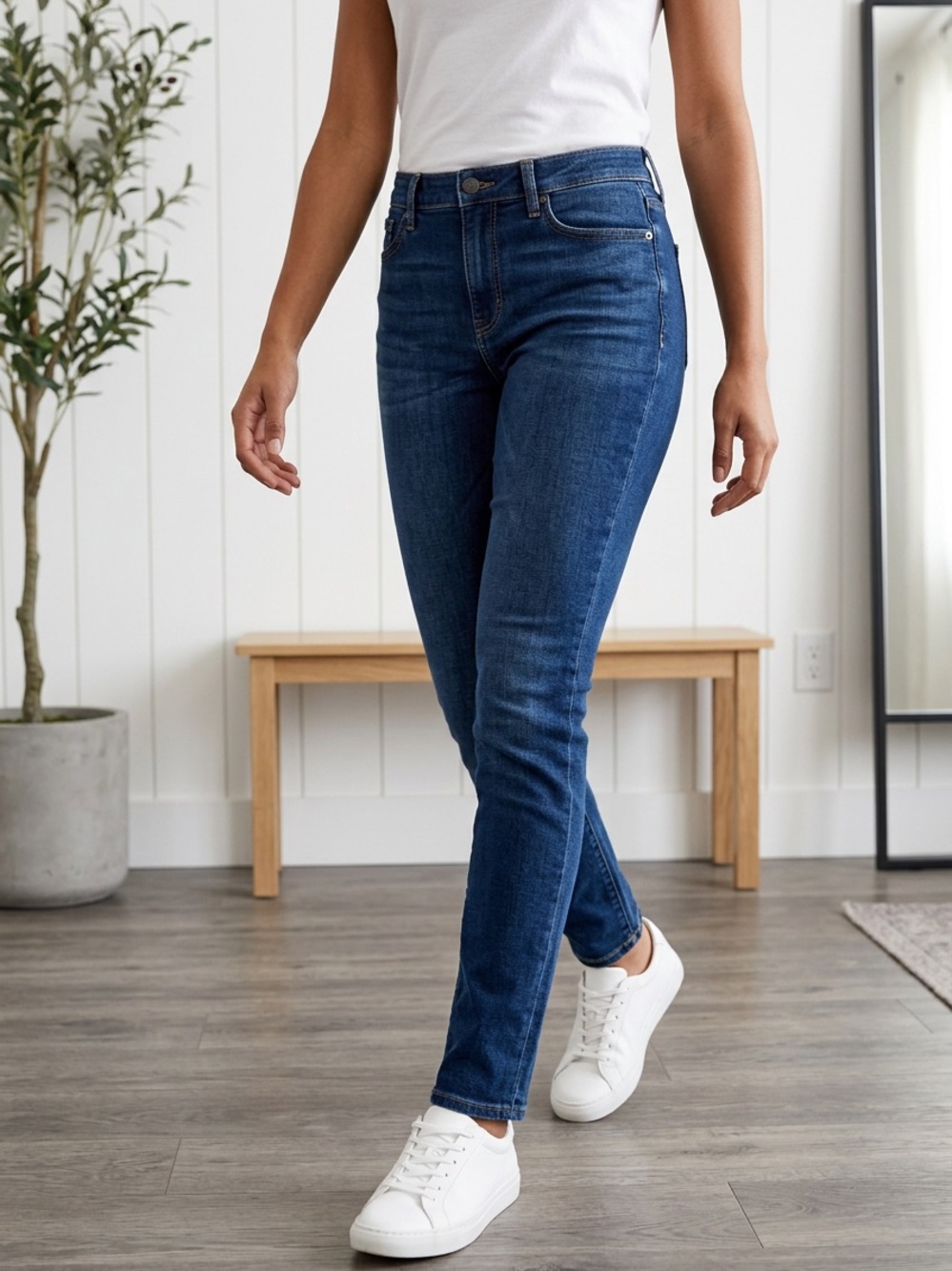 Banana Republic Women's Jeans - Medium Blue Wash Size 12